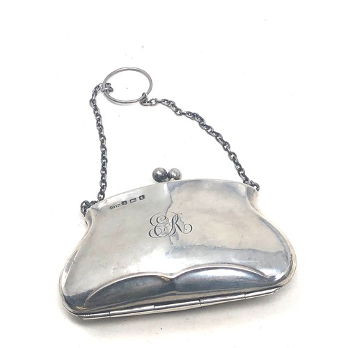 20 - Antique silver purse Birmingham silver hallmarks