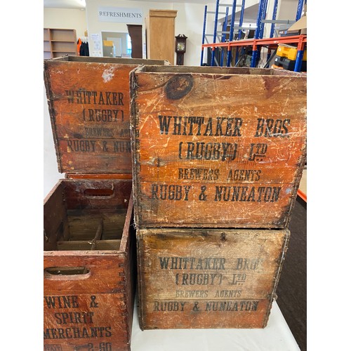 269 - Selection of advertising crates includes Brewers agents, Whitaker Bros, Wine and spirit etc