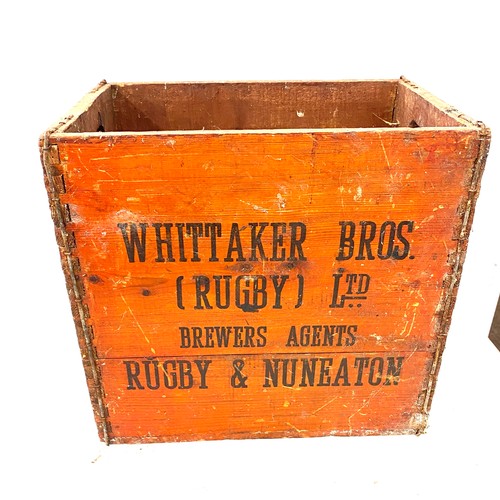 269 - Selection of advertising crates includes Brewers agents, Whitaker Bros, Wine and spirit etc