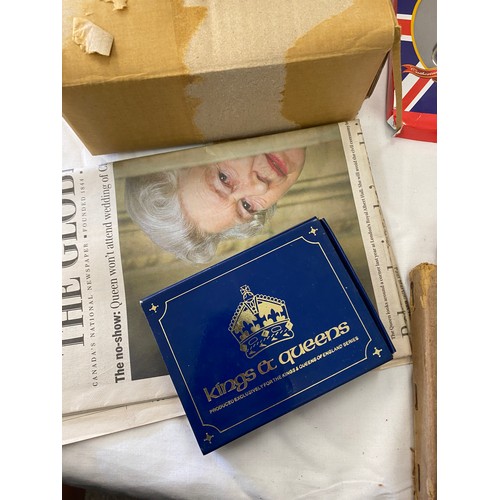 261A - Large selection of Royal Family memorabilia includes Tea service, Mugs, Playing cards, first day cov... 