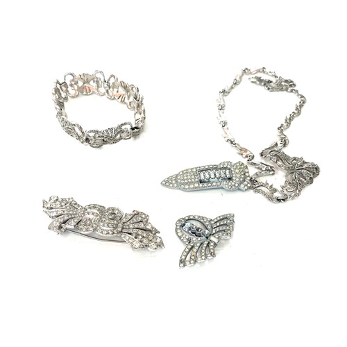 474 - Selection of vintage Marcasite jewellery