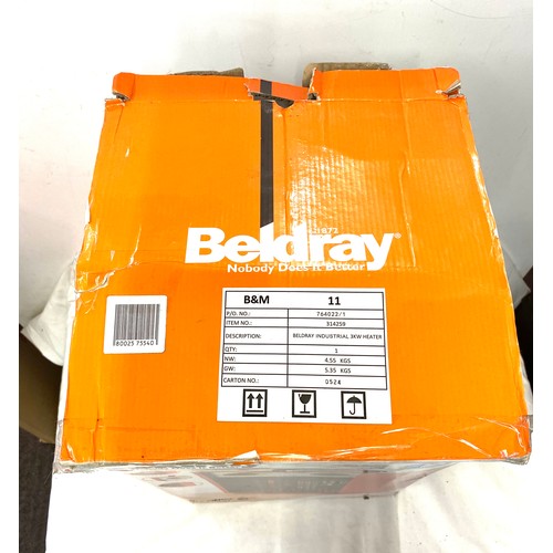 256 - Boxed Beldray industrial heater 300w, working order