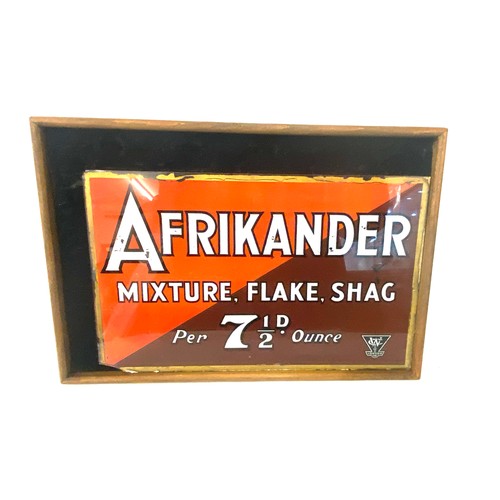 172 - Vintage Afrikander mixture, flake, shag sign measures approx 14 inches by 10 inches