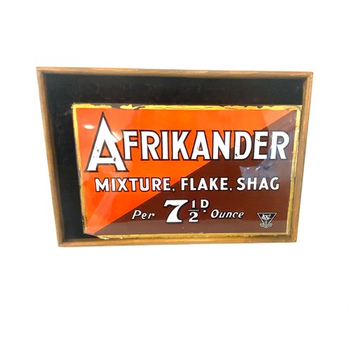 172 - Vintage Afrikander mixture, flake, shag sign measures approx 14 inches by 10 inches