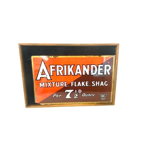 172 - Vintage Afrikander mixture, flake, shag sign measures approx 14 inches by 10 inches