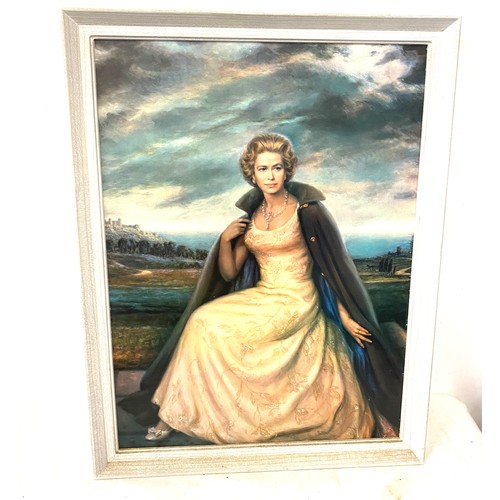 602 - Framed print of H.M Queen Elizebeth II by Joseph Wallace king 5472 measures approx 26 inches tall by... 