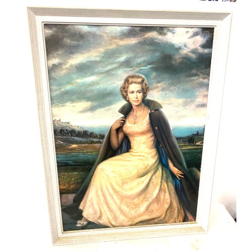 602 - Framed print of H.M Queen Elizebeth II by Joseph Wallace king 5472 measures approx 26 inches tall by... 