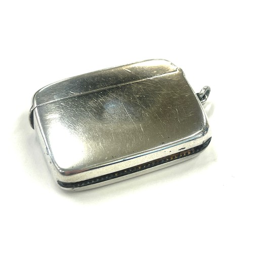 541 - Large sterling silver antique vesta case, hallmarked Birmingham 1913, makers marks DNF, approximate ... 