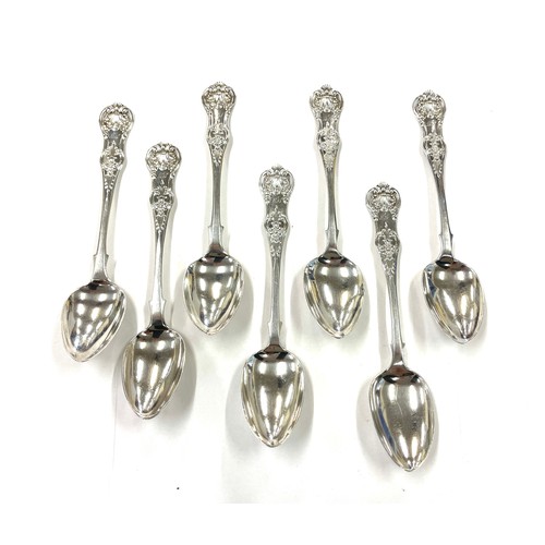 545 - Antique set of seven teaspoons, Kings pattern, Glasgow 1862, maker JBN, approximate weight 120g