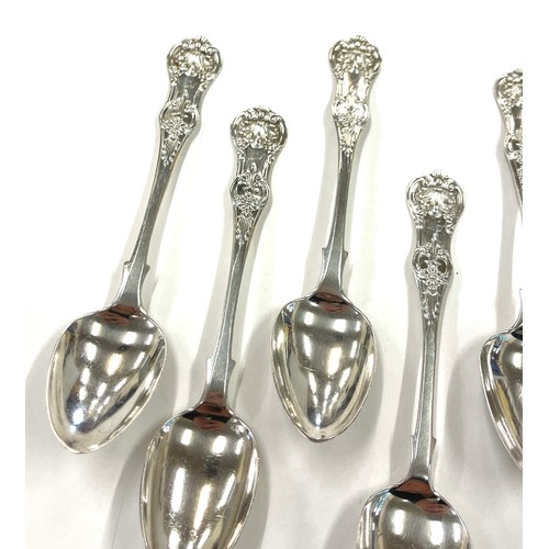 545 - Antique set of seven teaspoons, Kings pattern, Glasgow 1862, maker JBN, approximate weight 120g