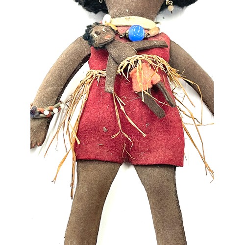 538 - Vintage African tribal  felt doll, approximate height