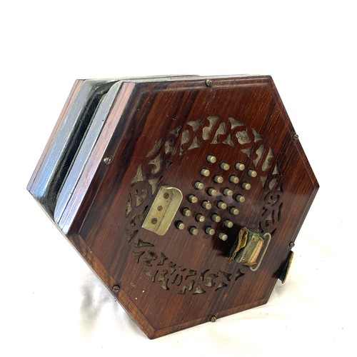 471 - Antique Wheatstone Baritone concertina, serial number 20210, dating to 1883