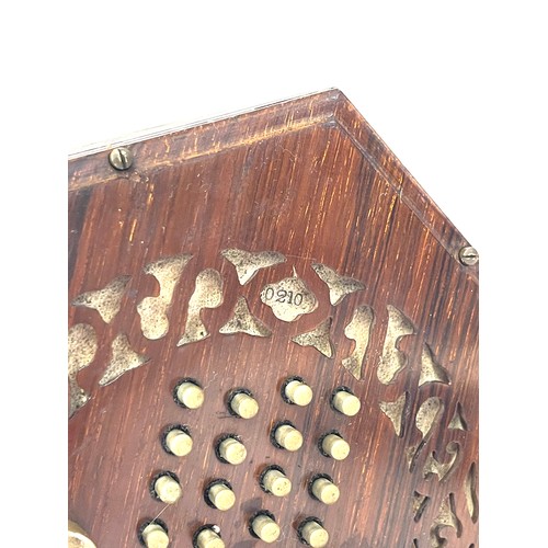 471 - Antique Wheatstone Baritone concertina, serial number 20210, dating to 1883