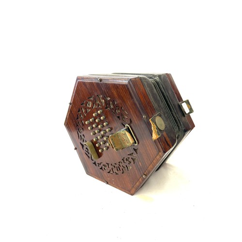 471 - Antique Wheatstone Baritone concertina, serial number 20210, dating to 1883