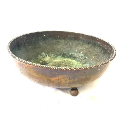 161 - Vintage arts and crafts Dryan lester copper bowl diameter approx 11.5 inches