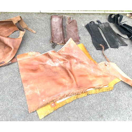 207 - Selection of vintage full and half chaps