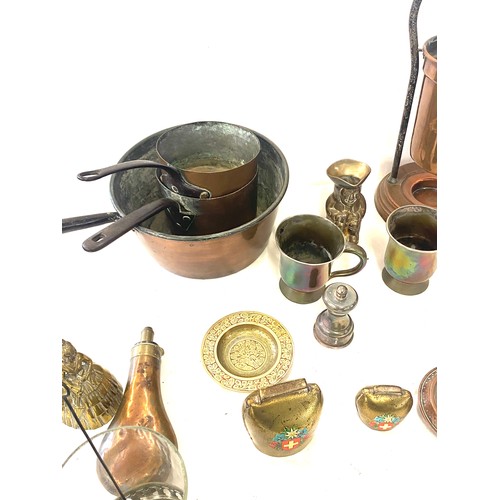 209 - Selection of vintage and later brass and copper ware