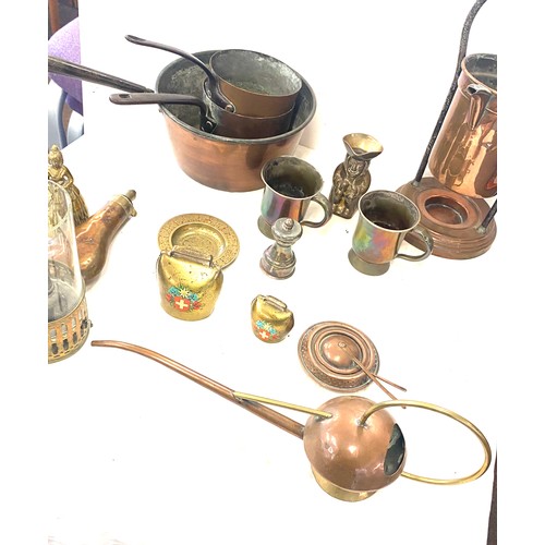 209 - Selection of vintage and later brass and copper ware