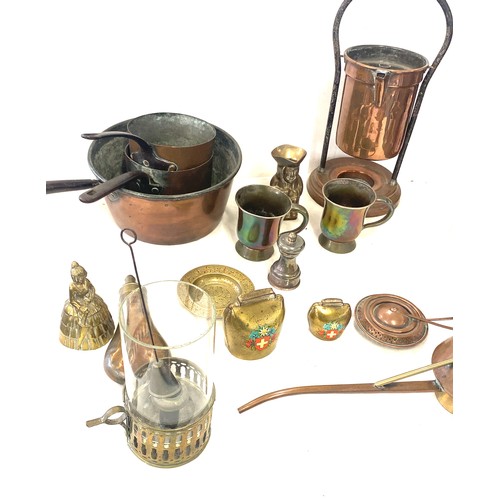 209 - Selection of vintage and later brass and copper ware