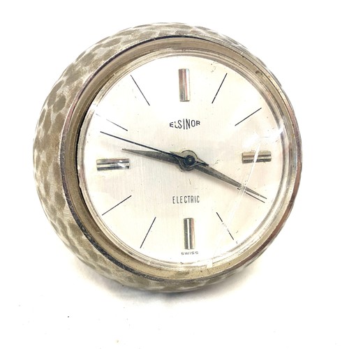 477 - Vintage heavy elsinor clock, untested