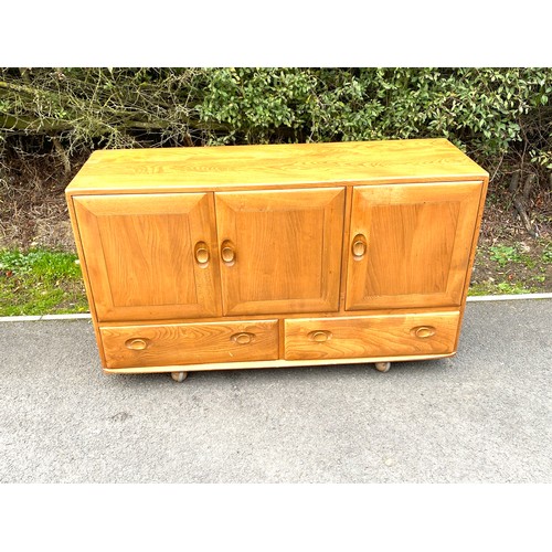 565 - Vintage Ercol 3 door, 2 drawer sideboard, approximate measurements: Height 30 inches, Width 50.5 inc... 