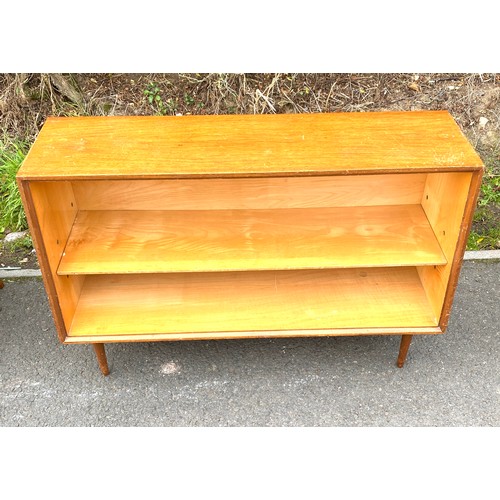 574 - Teak open front bookcase, approximate measurements: Height 24 inches, Width 36 inches, Depth 12 inch... 