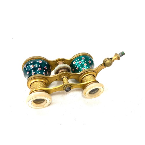 528 - 19th century enamelled opera glasses