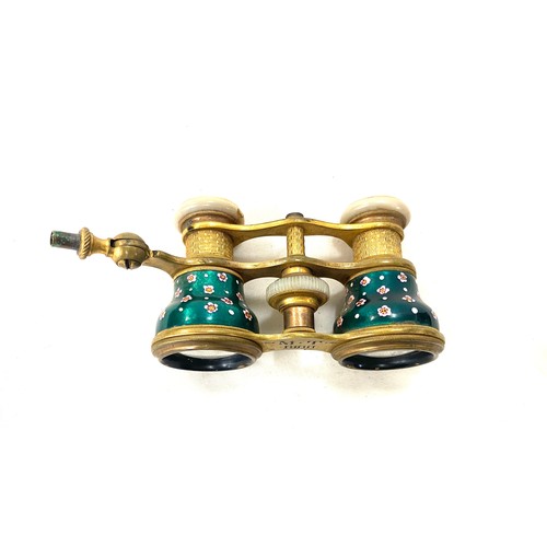 528 - 19th century enamelled opera glasses