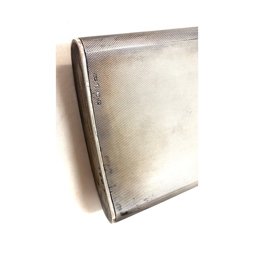 530 - Vintage silver engine turned hip flask, Birmingham silver hallmarks, maker marks A.W weight 138g