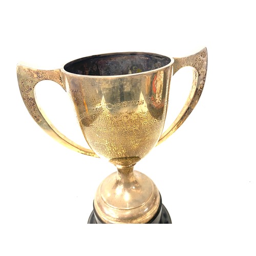 525 - Large Vintage silver trophy cup 