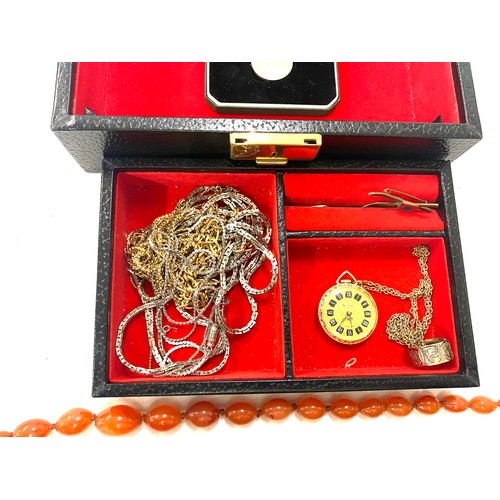 529 - Jewellery box and a selection of assorted costume jewellery