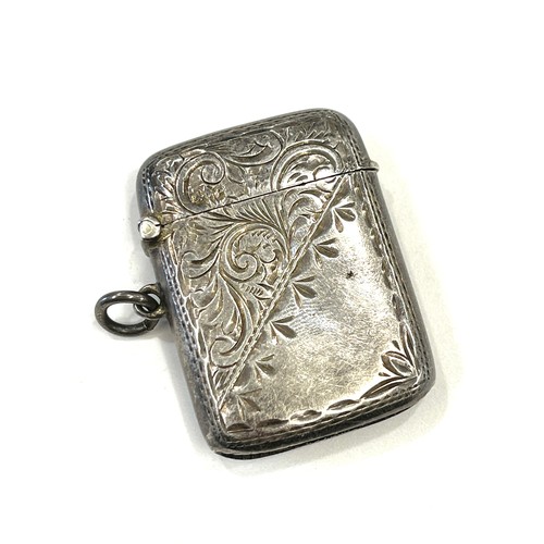 522 - Vintage silver hallmarked vesta case