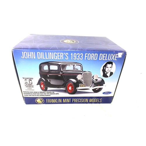 72 - Boxed Franklin Mint Precision model John Dillingers 1933 Ford Deluxe model car