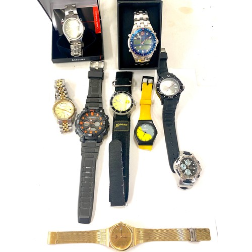 511 - Selection of mens vintage and later wristwatches, all untested, various makers to include Sekonda, P... 