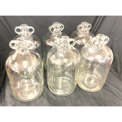 366 - Selection of 6 glass Demijohns