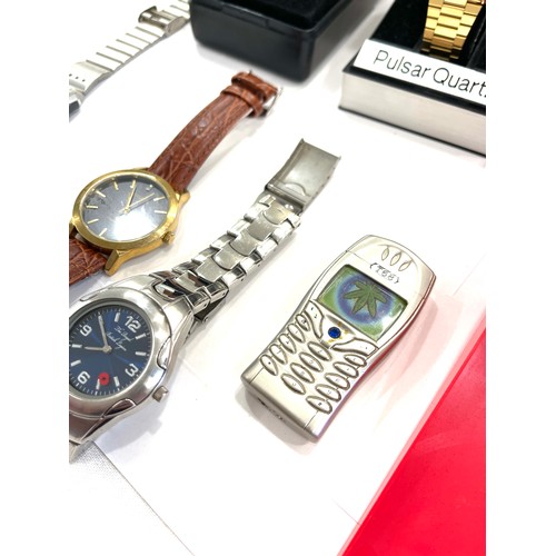 574 - Selection of assorted watches includes sekonda, Pulsar etc