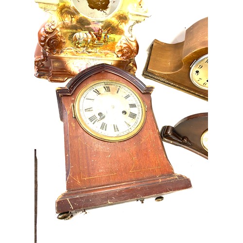 337 - Selection of clock parts spare and repairs