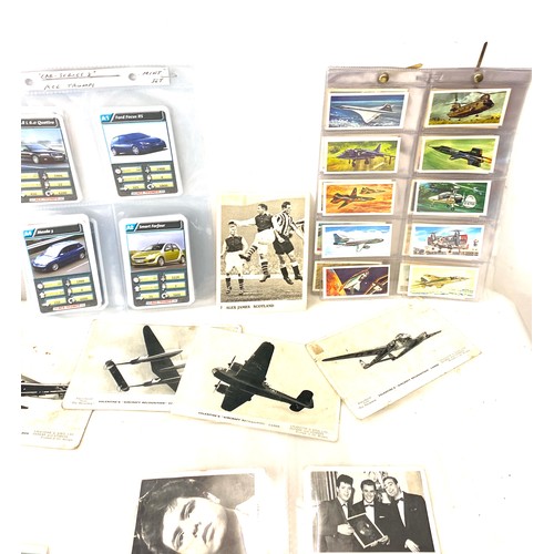 325 - Selection of assorted vintage cigarette cards to include supercars, military etc