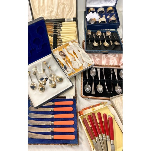 258 - Selection of cased silver plated cutlery sets