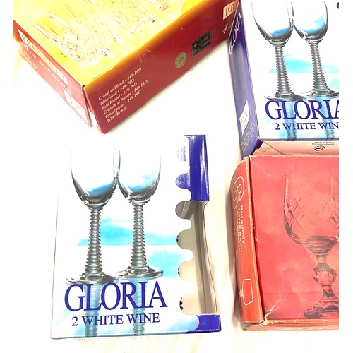 324 - Selection of original boxed glassware includes Luminarcm Gloriam Provence etc