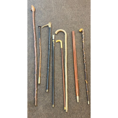 146 - Large selection of vintage and later walking stick