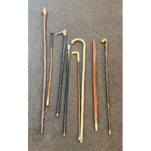 146 - Large selection of vintage and later walking stick