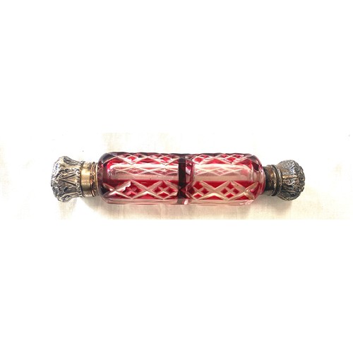 441 - Vintage Double ended glass scent bottle