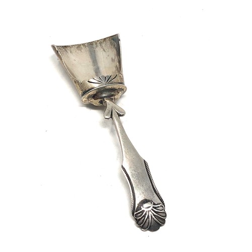 10 - Antique dutch silver caddy spoon