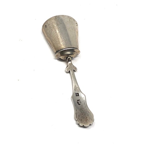 10 - Antique dutch silver caddy spoon