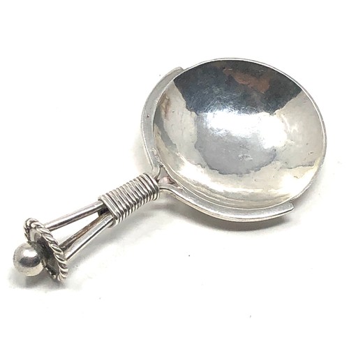 1 - Fine arts & crafts silver tea caddy spoon by A.E.Jones