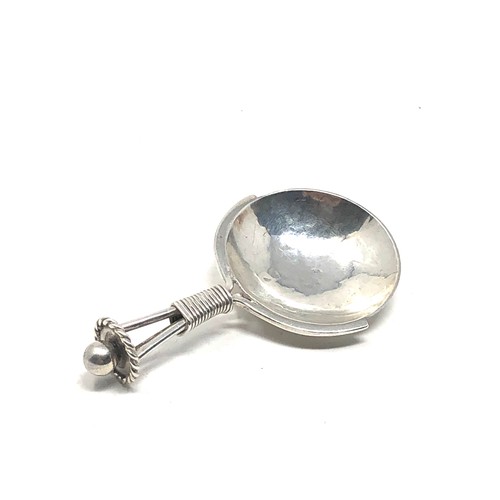 1 - Fine arts & crafts silver tea caddy spoon by A.E.Jones