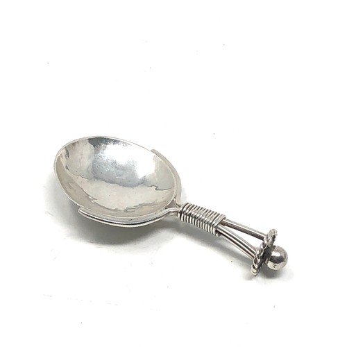 1 - Fine arts & crafts silver tea caddy spoon by A.E.Jones