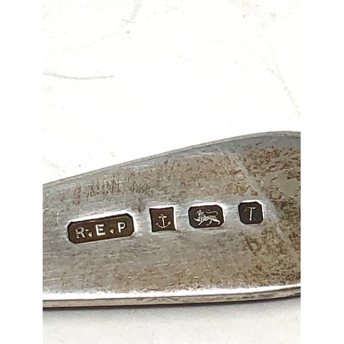 18 - Silver tea caddy spoon Birmingham silver hallmarks