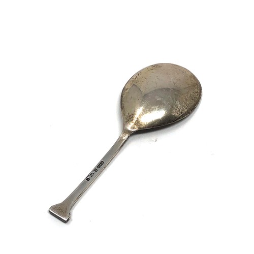 19 - Silver tea caddy spoon Birmingham silver hallmarks